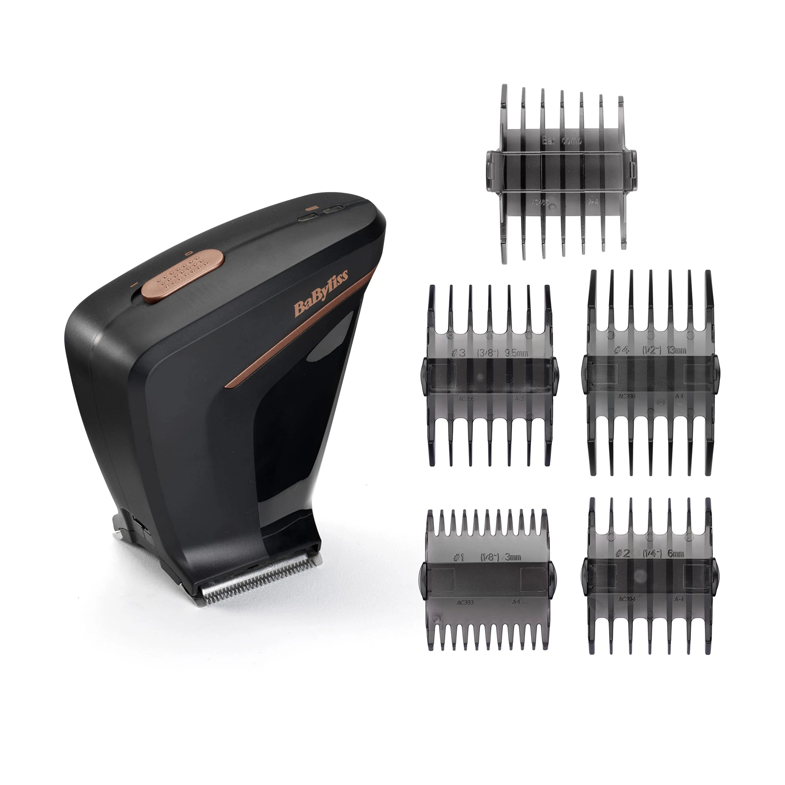 BaByliss Crewcut Hair Clipper - Self-Clipping Cordless Haircutting Tool with Twin Blade System, Lithium-Ion Power, 75-Minute Runtime, 4 Comb Guides (Grades 1–4), Washable Blades, 7758U