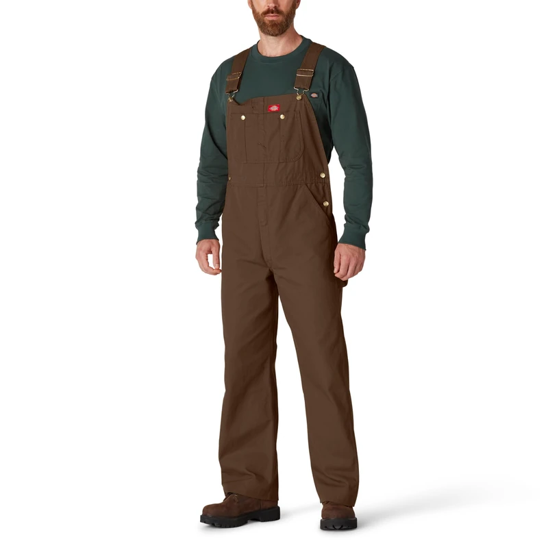 Dickies Men's Bib Overalls, Rinsed Timber, 36W 32L UK