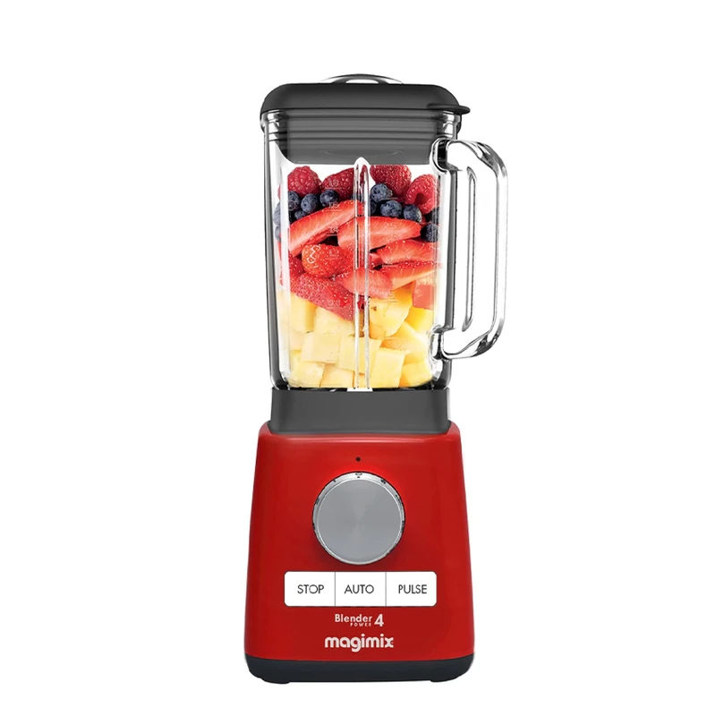 Magimix Blender Power 4 | Quiet Mark Approval | Metal/Glass | 1300W | 1.8L | Red | 11629