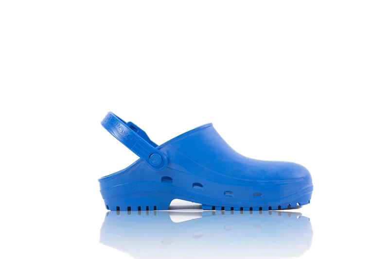 REPOSA MAX Clogs, Sanitary Clogs, Antistatic Natural Polymer, hi-tech thermoplastic Compound SEBS, Latex , Comfortable, Light, Closed Upper, Side Holes, Anatomic SRC Sole Turquoise