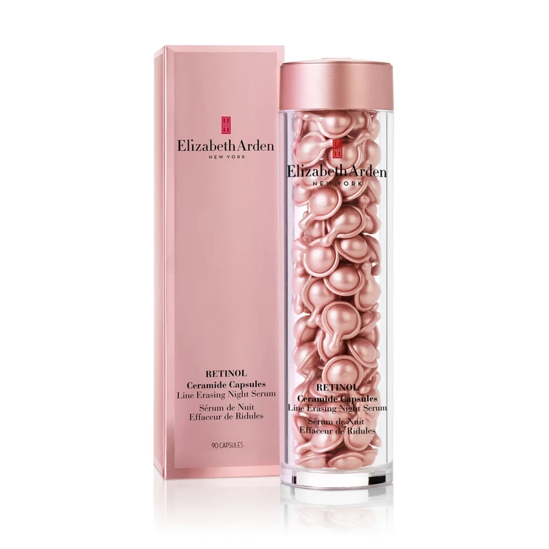 Elizabeth Arden Retinol Ceramide Capsules Line Erasing Night Serum, 90-Piece, Anti-Ageing Skincare to Smooth Fine Line & Wrinkles, Retexturise Skin, for Night