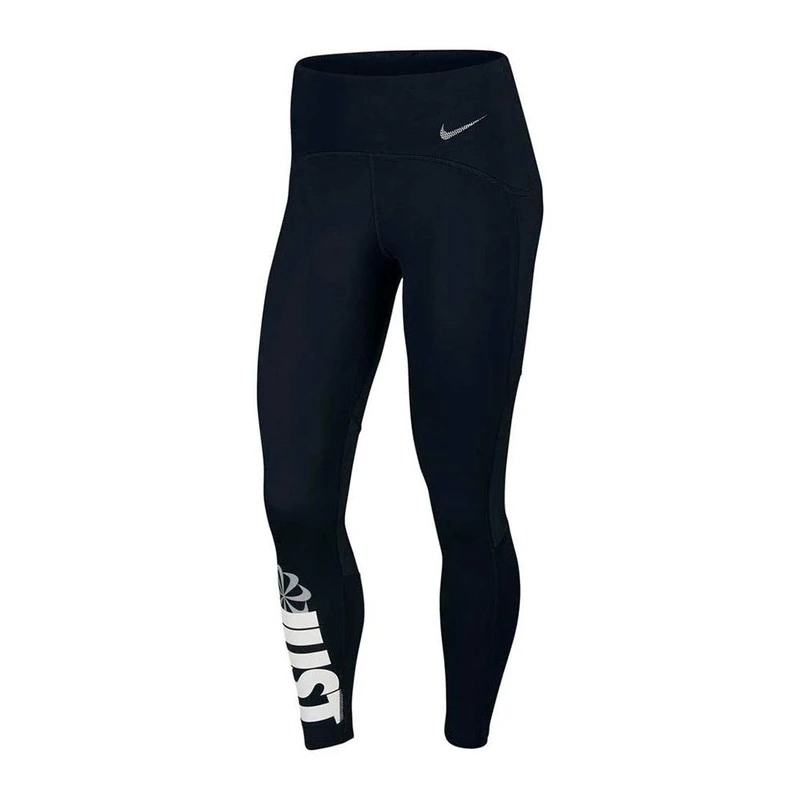 Nike W Nk Icnclsh Speed Tght 7_8 Sport Trousers - Black/White/(Reflective Silver), X-Large