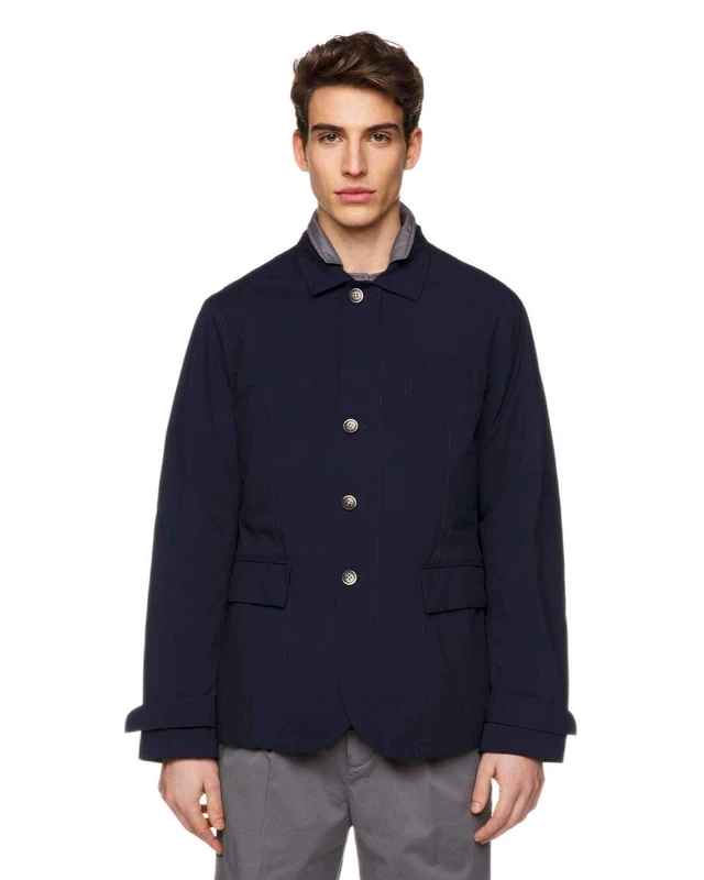 United Colors of Benetton Men's Giaccone Interno Staccabile Sports Jacket, Blue (Blu 016), Small