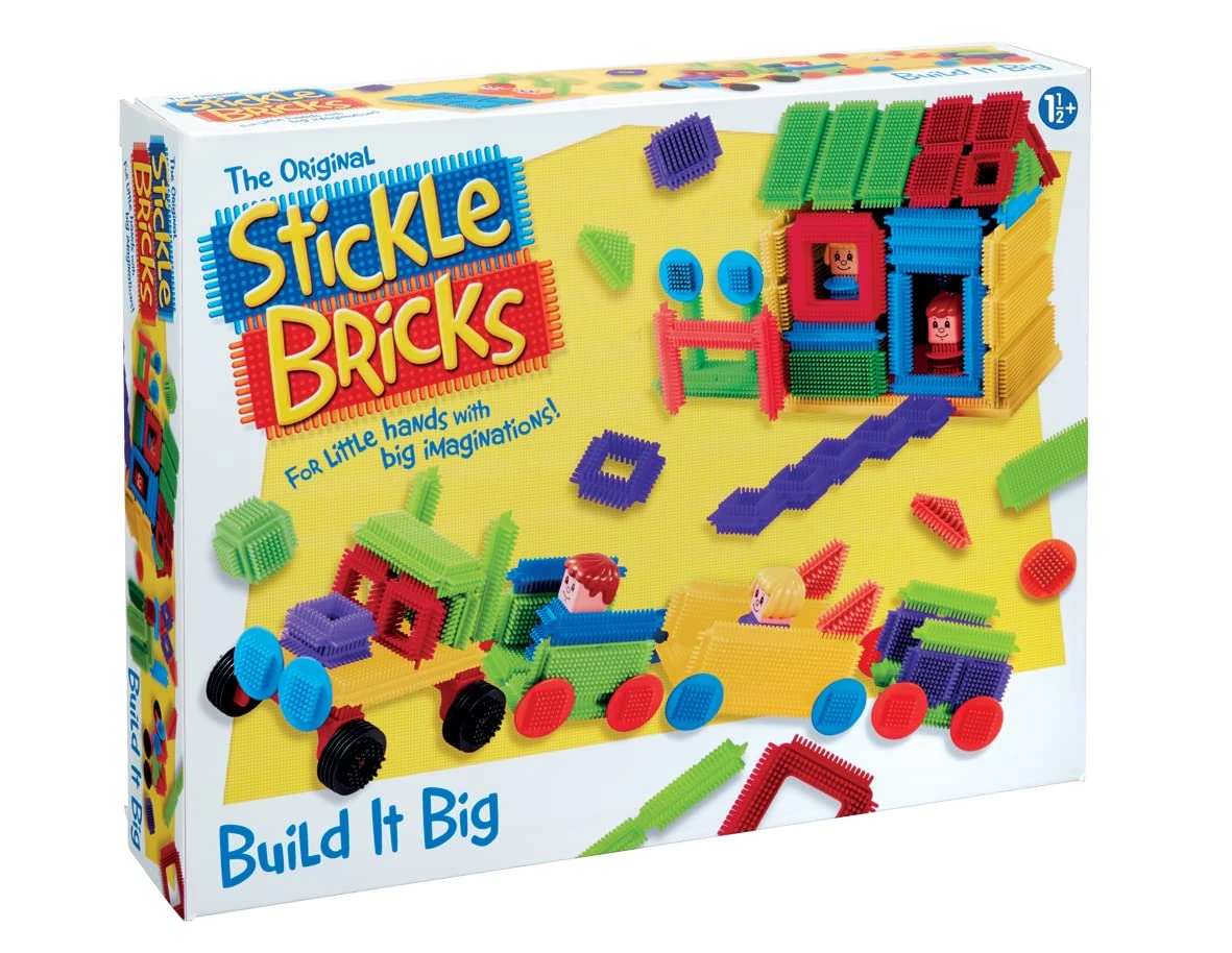 Stickle Bricks Build it Big, Stimulate Imagination and Motor Skills with Versatile Building Set, Durable and Safe Construction Toy for Ages 3 and Up