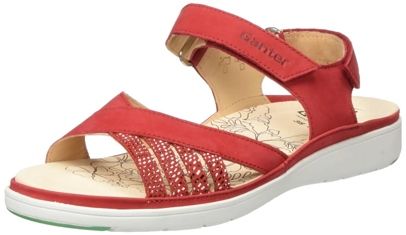 Ganter Women's Gina-g Ankle Strap Sandals, Red (Red 4000), 4 UK