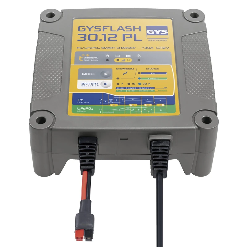 GYS GYSFLASH 30.12 PL 30A Battery Charger - 12V Pb & LiFePO4