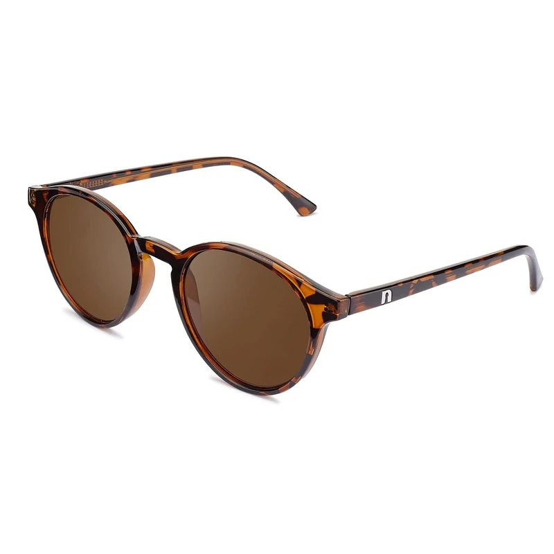 CLANDESTINE - Sunglasses Round 12 Havana Brown by Elsa Pataky - Brown Nylon HD Lenses and TR90 Frame - Sunglasses for Men and Women - Smart Vision Technology - More Sharpness and Less Glare
