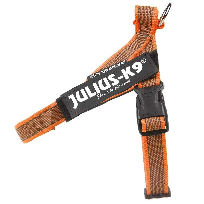 Julius-K9, IDC Color & Gray Belt Harness, Size: XL / 2, Orange-Gray