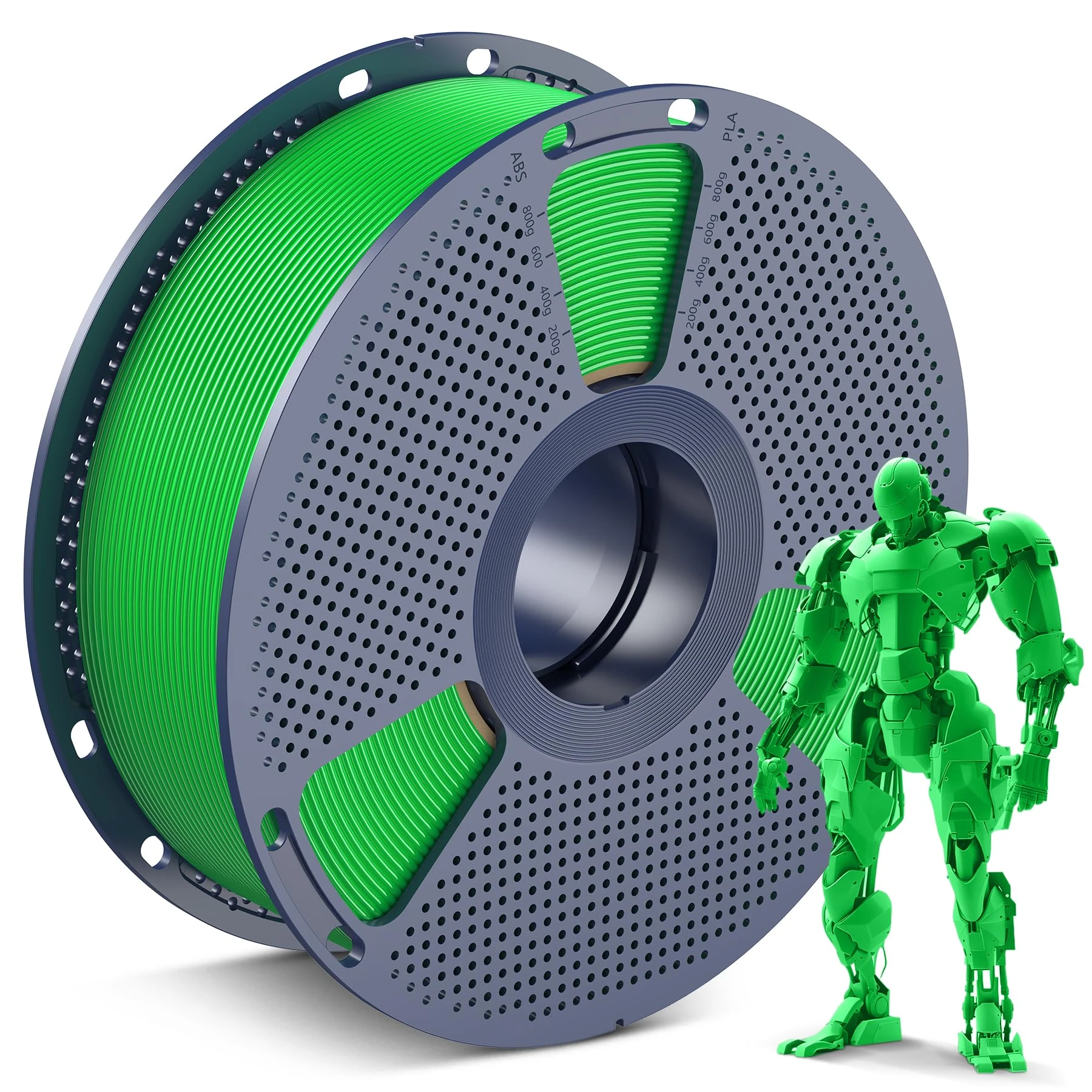 SUNLU PLA 3D Printer Filament, Neatly Wound PLA Filament 1.75mm, Dimensional Accuracy +/- 0.02mm, 1KG Spool 2.2lbs. (Green)