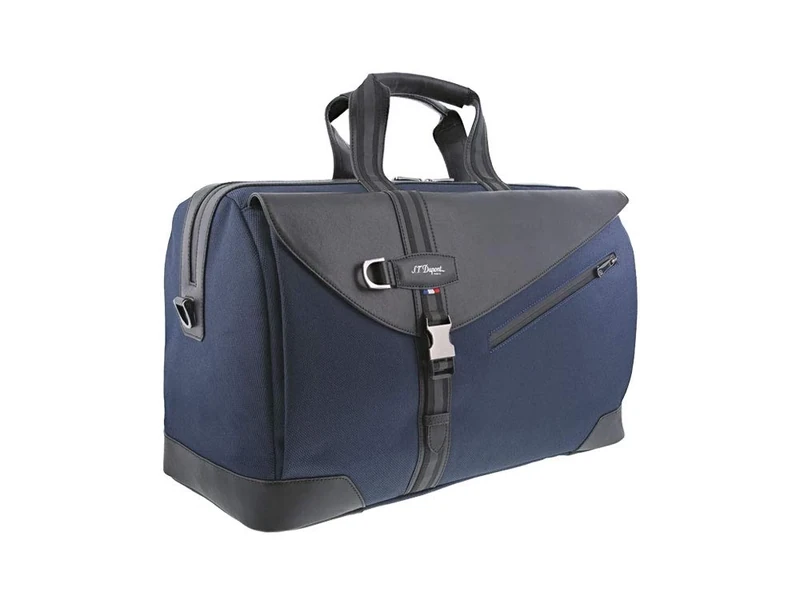 S.T. Dupont Defi Millenium Duffle Travel Bag - Black/Blue