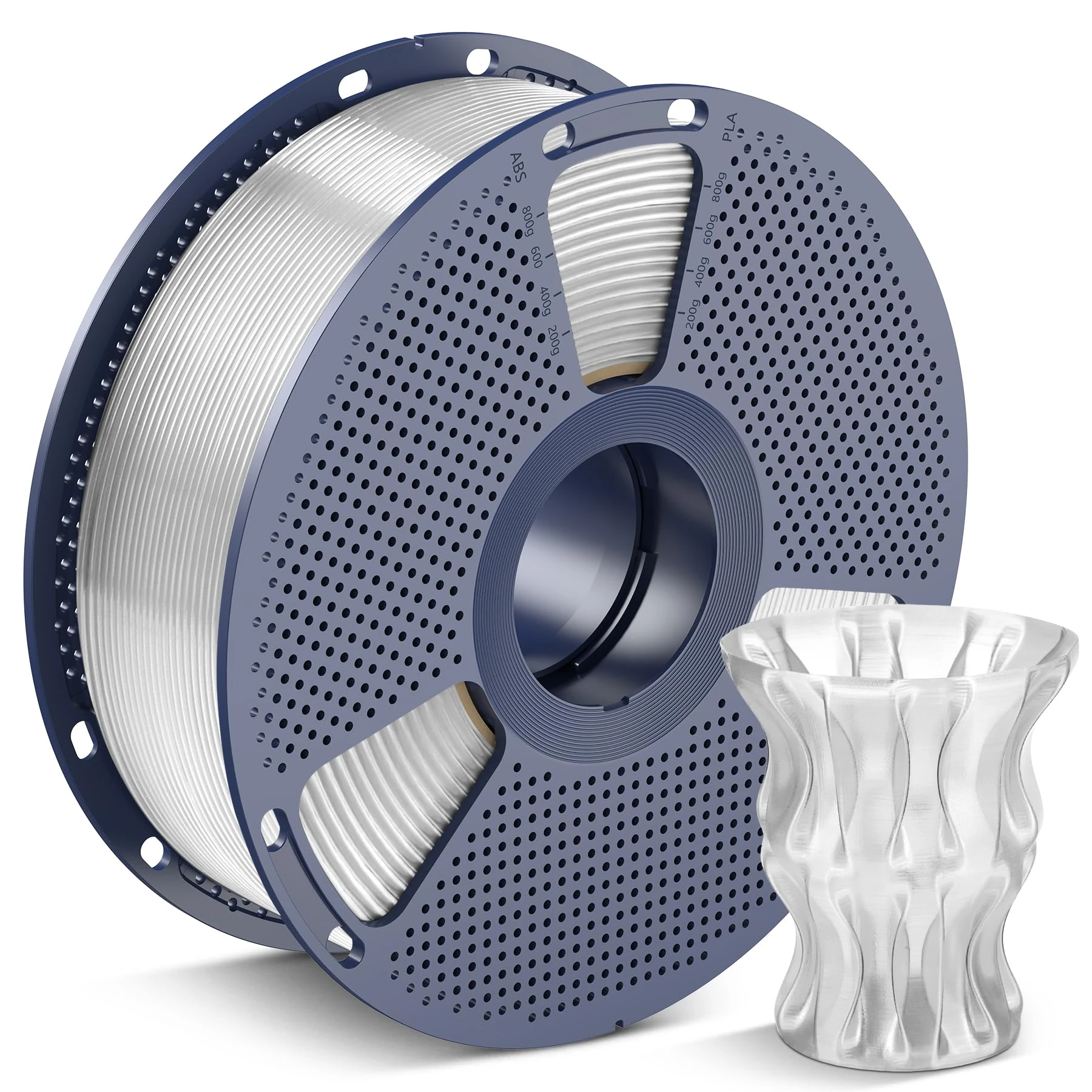 SUNLU PLA 3D Printer Filament, Neatly Wound Transparent PLA Filament 1.75mm, Dimensional Accuracy +/- 0.02mm, 1KG Spool 2.2lbs. (Clear)