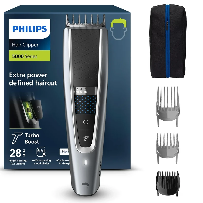Philips Hair Clipper Series 5000 with Trim-n-Flow Pro Technology (Model HC5630/15)