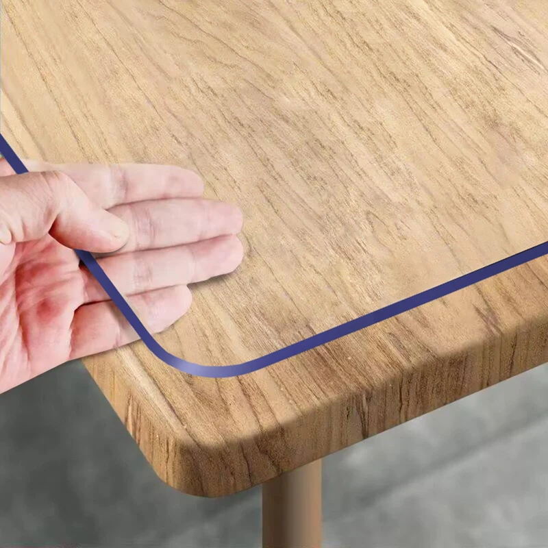 Royhom Clear Table Protector 24 x 96 Inch, 1.5mm Thick Plastic Table Cover, Clear Table Cover Protector, Clear Desk Mat Desk Pad, Desk Protector Mat for Writing Desk, Coffee Table, Dining Room
