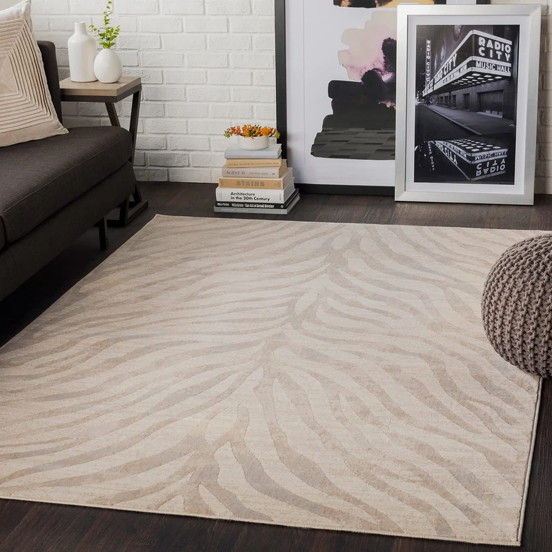 Livabliss Luanda Geometric Rug - Scandi Runner Rugs Living Room 80x220 cm, Hallway, Kitchen - Neutral, Patterned Carpet Runners, Boho Style, Easy Care - Large Rug, Brown, Light Grey and Beige