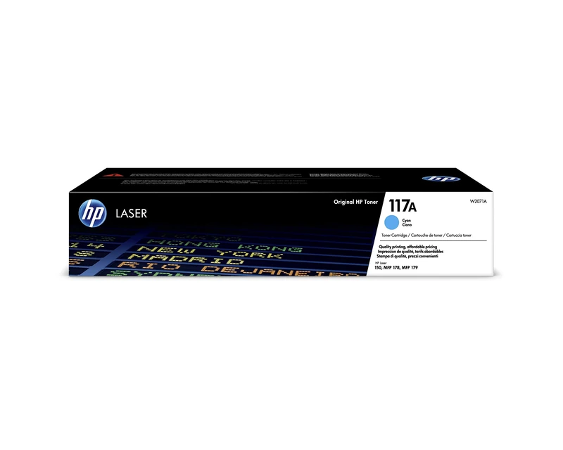 HP W2071A 117A Original Laser Toner Cartridge, Cyan, Single Pack