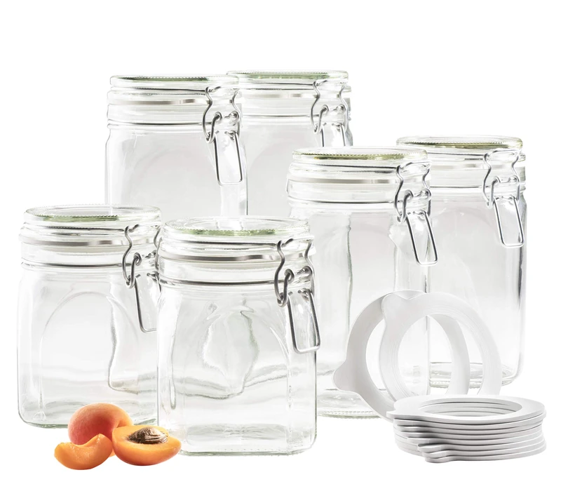 MÄSER, Gothika series, preserving jar., Glass, transparent, 750 ml - 1,45 l