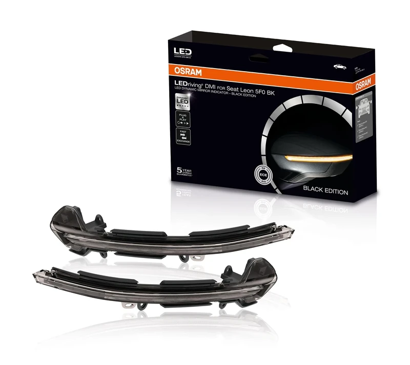 OSRAM LEDDMI 5F0 BK S LEDriving Dynamic LED Mirror Indicator - Black Edition, Set of 2
