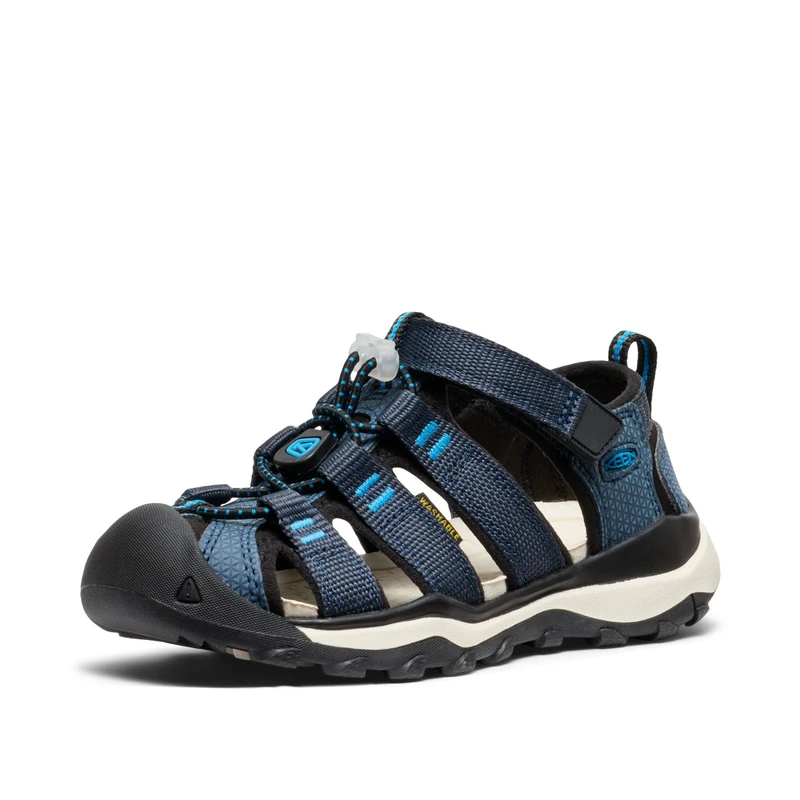 KEEN Unisex-Child Newport Neo H2 Closed Toe Water Sandals, Blue Nights/Brilliant Blue, 1