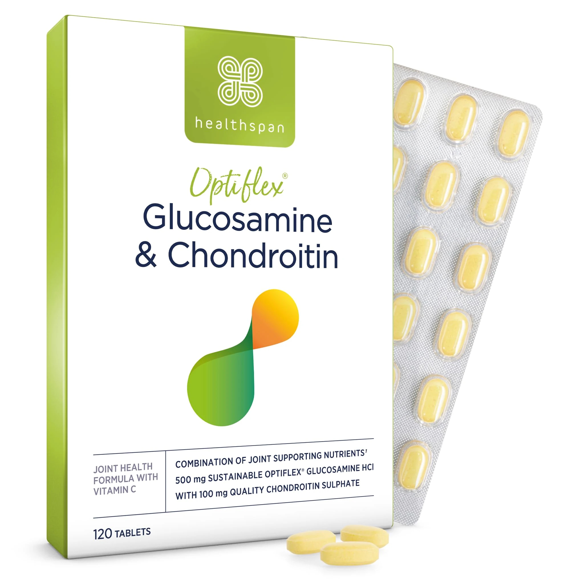 Healthspan Chondromax (120 Tablets) | Joint Health | 100mg Chondroitin Sulphate | 20mg Vitamin C | Sustainably Sourced