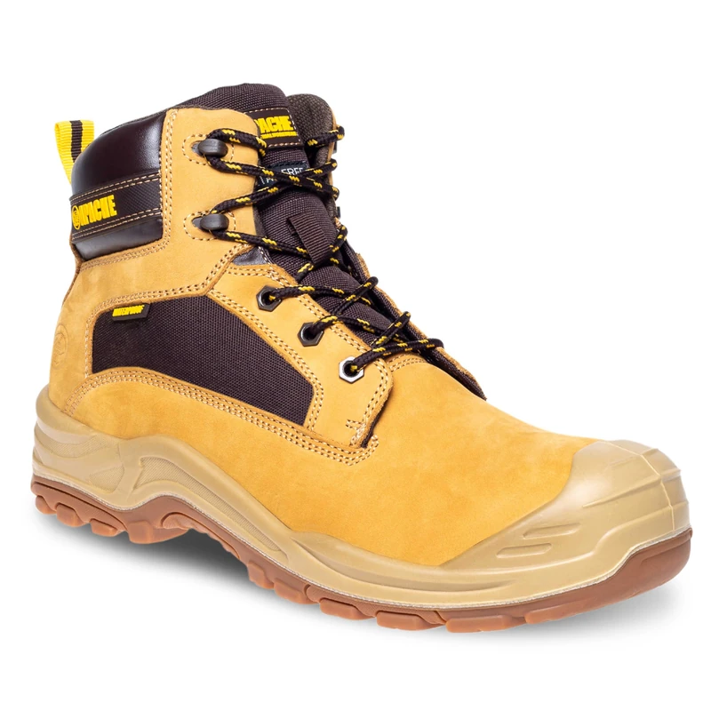 Apache Arizona Nubuck Safety Boot | Size 9 UK | Waterproof and Breathable | Non Metallic Toe Cap and Midsole Protection | Heat Resistant | Comfort Insole