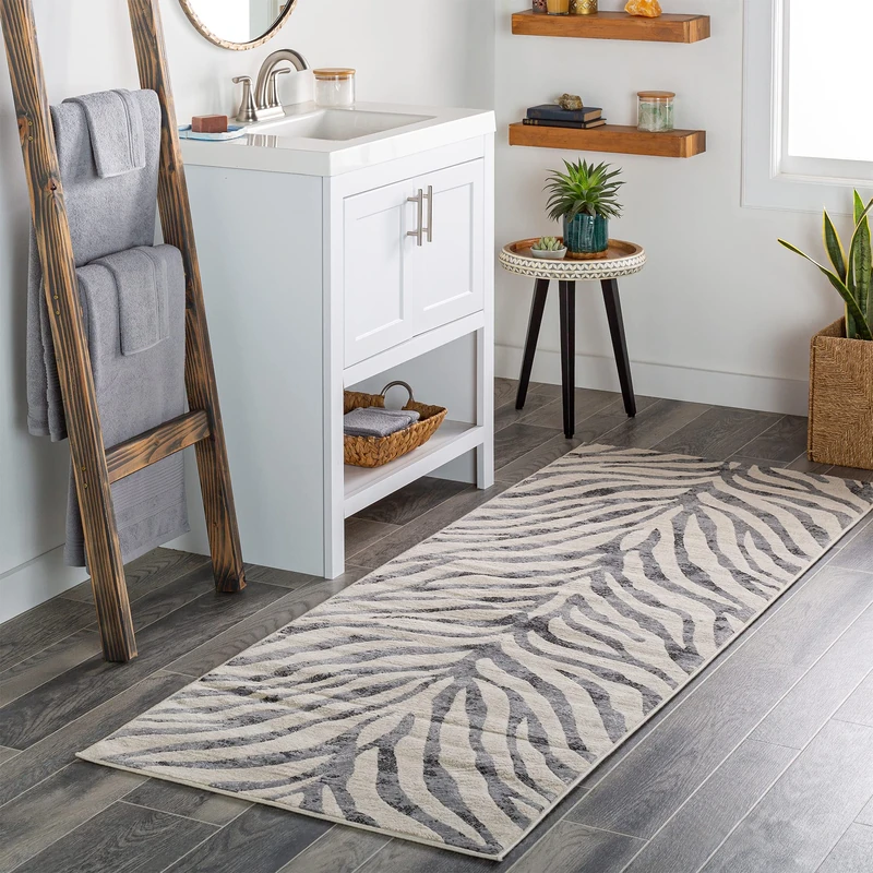 Livabliss Luanda Geometric Rug - Scandi Runner Rugs Living Room 80x220 cm, Hallway, Kitchen - Neutral, Patterned Carpet Runners, Boho Style, Easy Care - Large Rug, Brown, Grey, Black and Beige