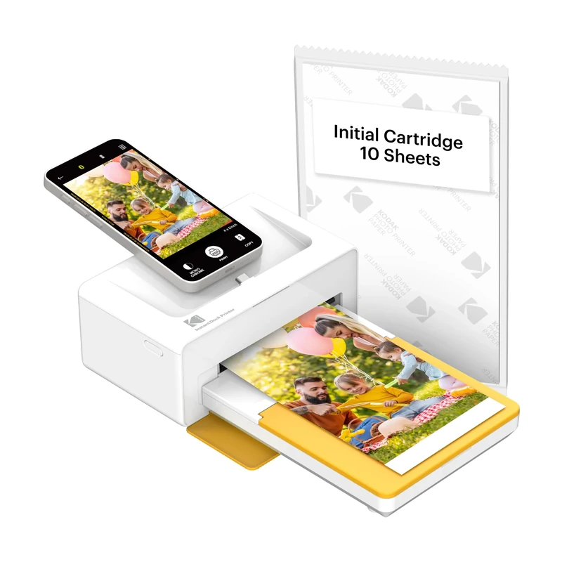 KODAK Dock Plus 4PASS Photo Printer (10 x 15 cm) + 10 Sheets