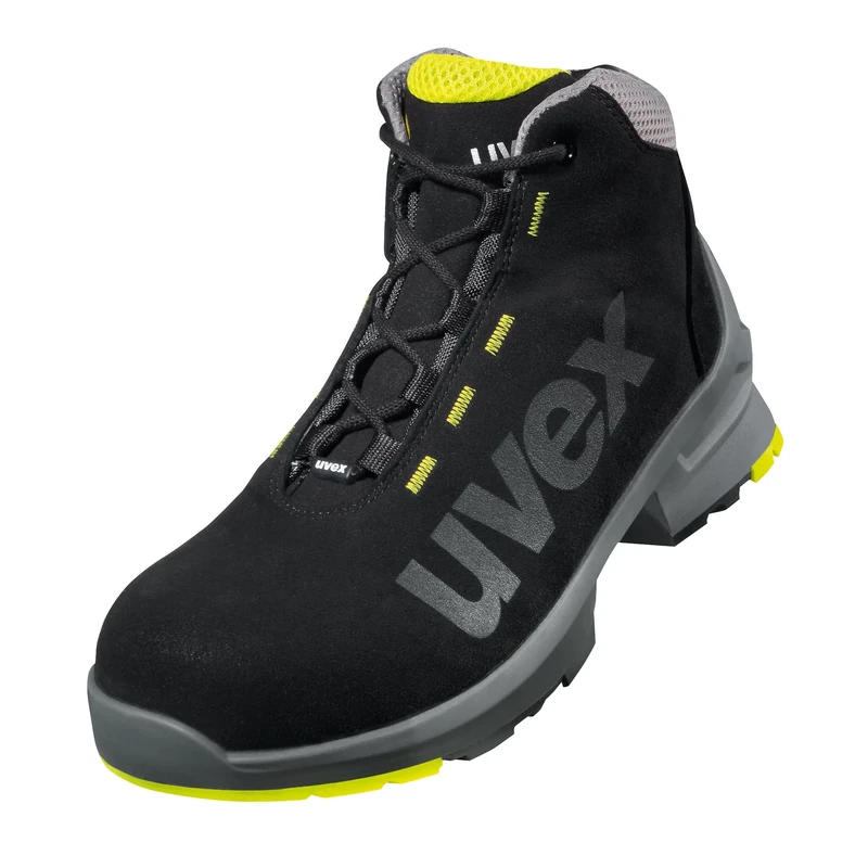 Uvex 1 Work Shoe - Safety Trainer S1 SRC ESD - Lime-Black - Size 13