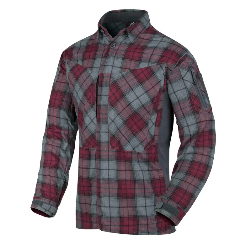 Helikon-Tex Men's MBDU Flannel Shirt Ruby Plaid Size XXL - Image 1