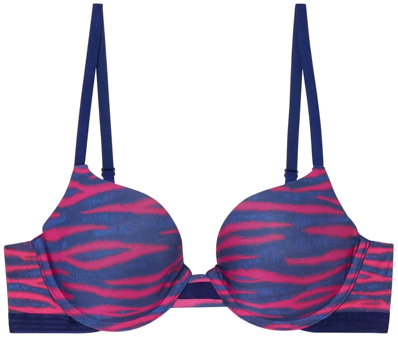 Savage X Fenty Women's T-Shirt Bra, Millennial Pink Tiger Print, 42C