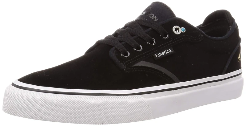 Emerica Men's Dickson Skate Shoe, Black/White/Gold, 9.5 UK - Image 1
