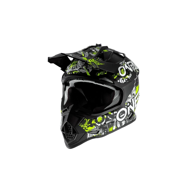 O'Neal Unisex-Child Road Helmet (Black/Neon Yellow, Medium)