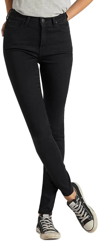 Lee Women's Ivy Jeans, Black, 25W / 31L - Image 1