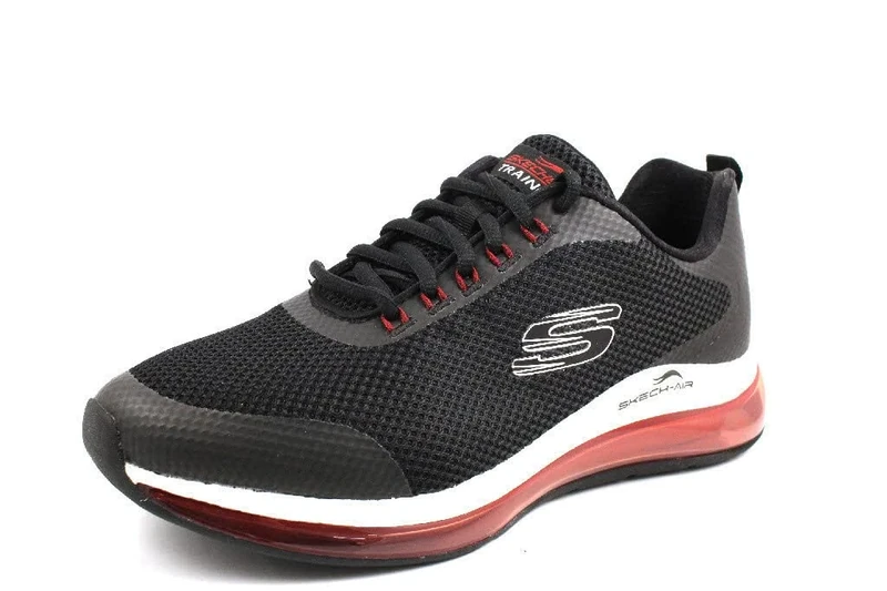 Skechers SKECH-AIR ELEMENT 2.0, Men's Low-Top Trainers, Blue (Black Mesh/Red Synthetic Trim Bkrd), 7.5 UK (41.5 EU)