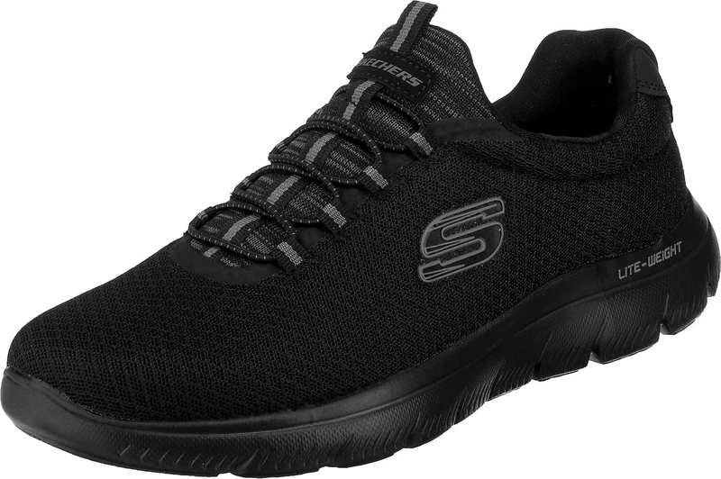 Skechers Men's Summits 52811 Trainers, Black Mesh/Trim, 10.5 UK