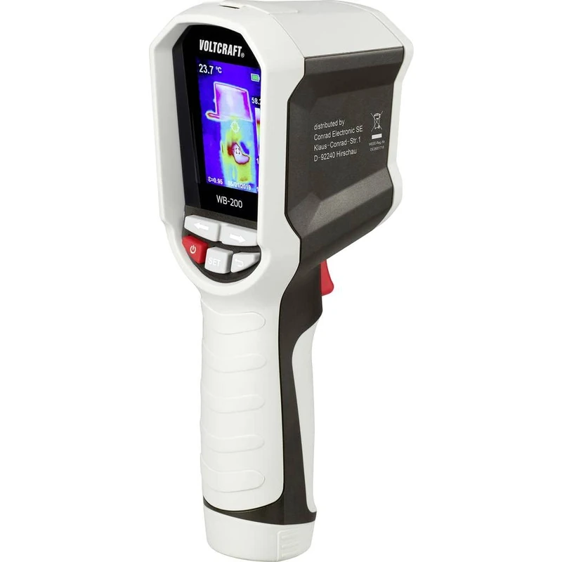 VOLTCRAFT WB-200 Thermal Imaging Camera -10 to 400 °C 80 x 60 Pixels 9 Hz Extremely Robust with PC Analysis Software 2 m Drop-Proof