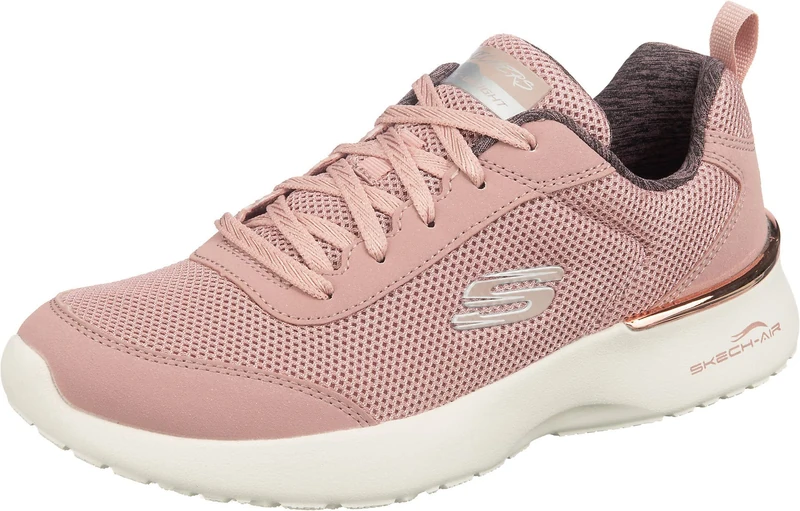 Skechers Women's Skech-air Dynamight Fast Brake Trainers,Mauve Mesh / Off White Trim,5 UK