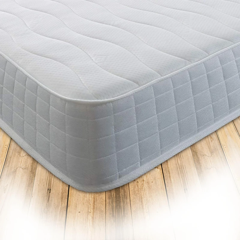 Starlight Beds Quilted Box Hybrid Sprung Shorty Mattress with Memory Foam Layer, Medium-Soft, 2ft6 x 5ft9 (75x175x20cm)