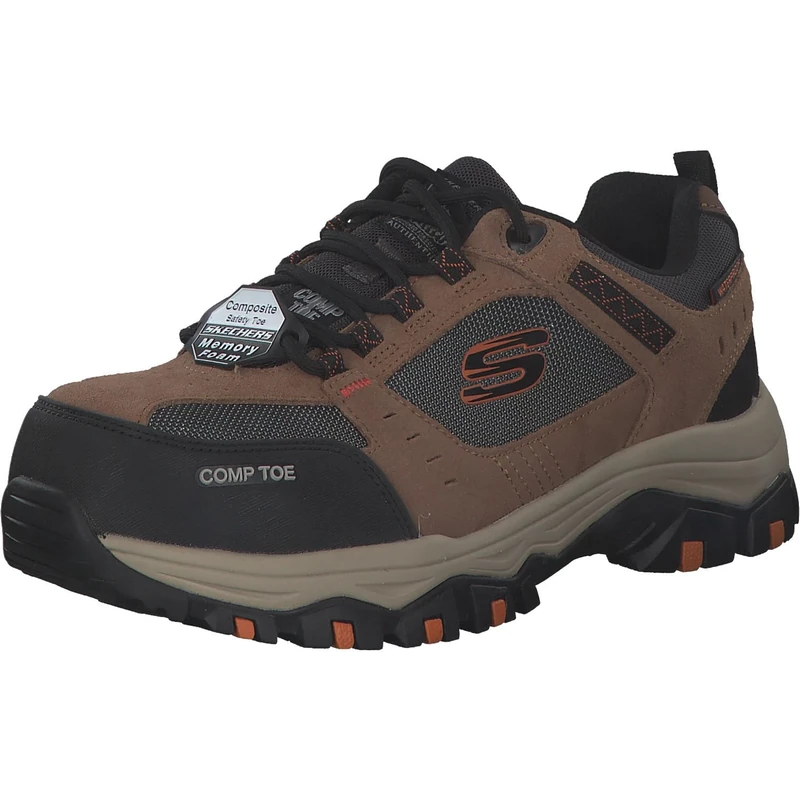 Skechers Men's Greetah Trainers, Brown Brown Suede Leather W Textile Br Bk, 8.5 UK