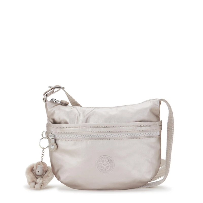 Kipling ARTO S Small Crossbody, Metallic Glow (Silver)