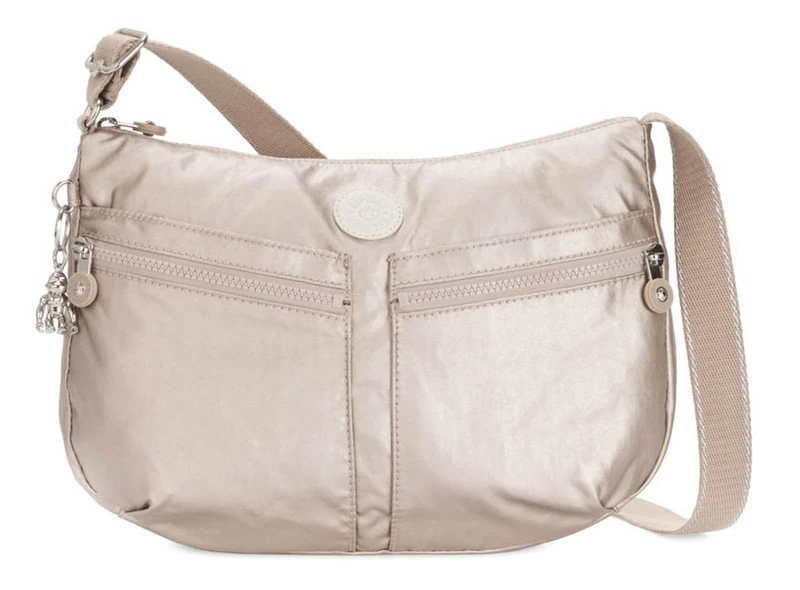 Kipling IZELLAH Medium crossbody, Metallic Glow (Silver)