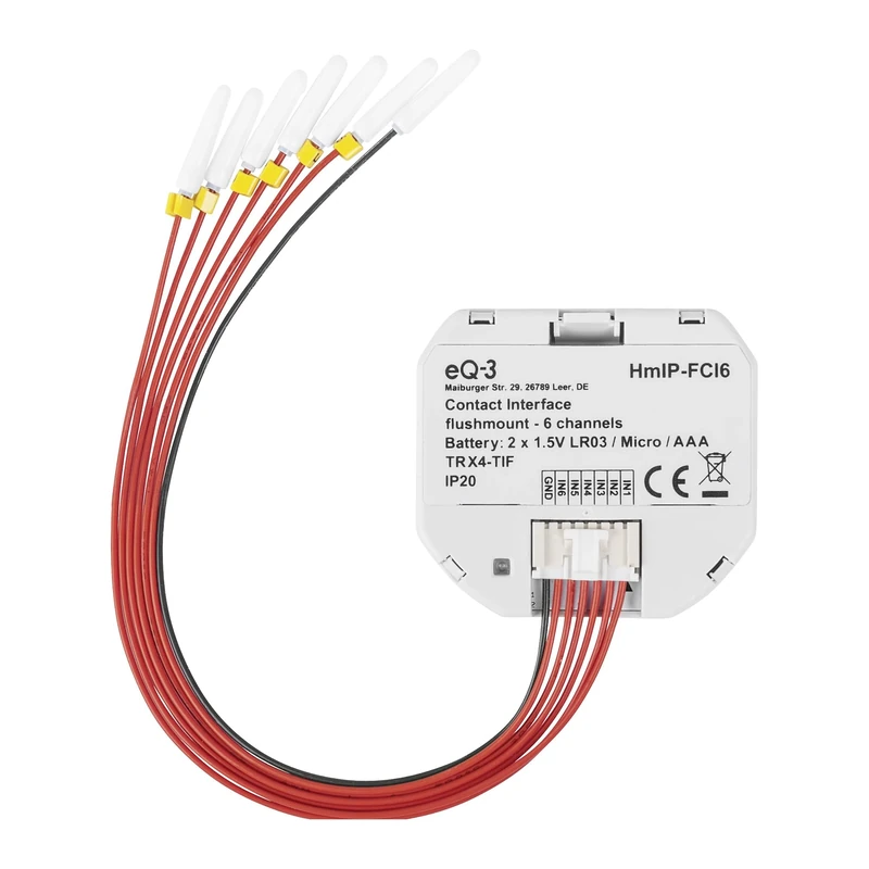 Homematic IP Smart Home 153501A0 Flush-Mounted Contact Interface 6-Way