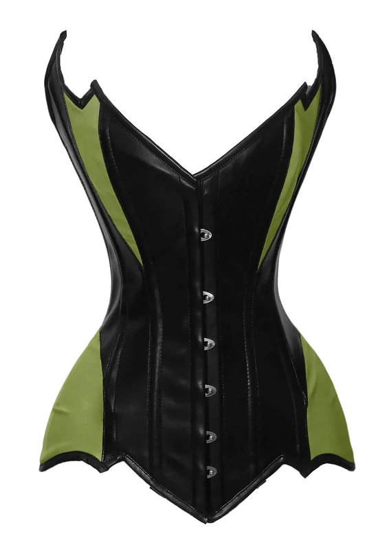luvsecretlingerie Heavy Duty 26 Double Steel Boned Waist Training Genuine Leather Overbust Tight Shaper Corset #8718-LE