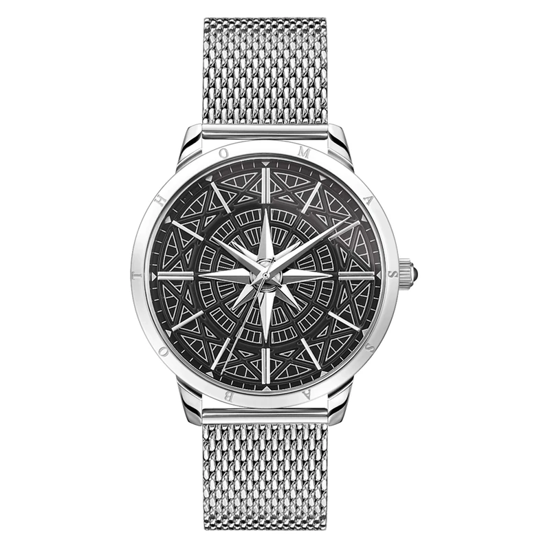 Thomas Sabo Men Watch Rebel Spirit Compass black Analogue Quartz Stainless Steel WA0349-201-203-42 MM - Image 1
