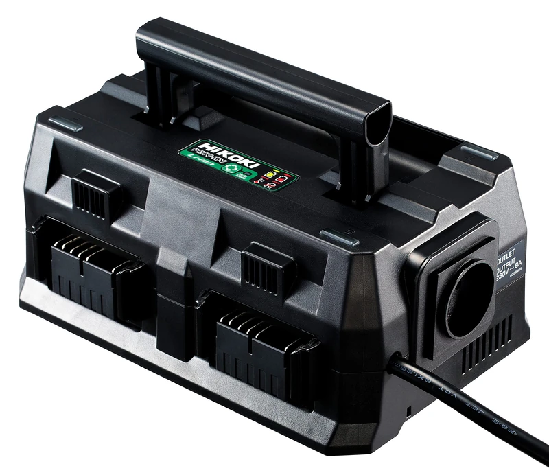 HiKOKI Multi Port Ladegerät UC18YTSL (4-fach Schnellladegerät für 14,4V / 18V und Multi Volt Akkus, LED Anzeige)