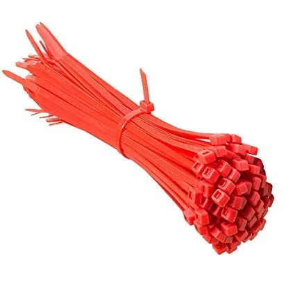 100 Zip Tie, Red, 100mm x 2.5mm