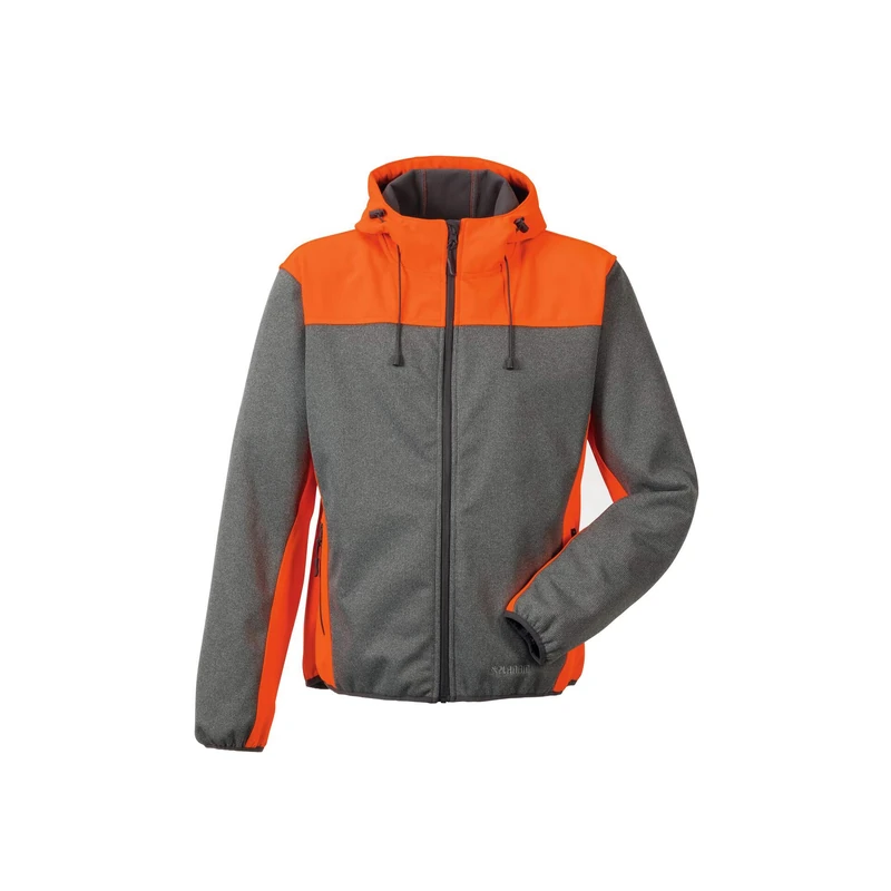 Planam 3732064 Outdoor Contrast Softshell Jacket, Grey/Orange, Size XXXL