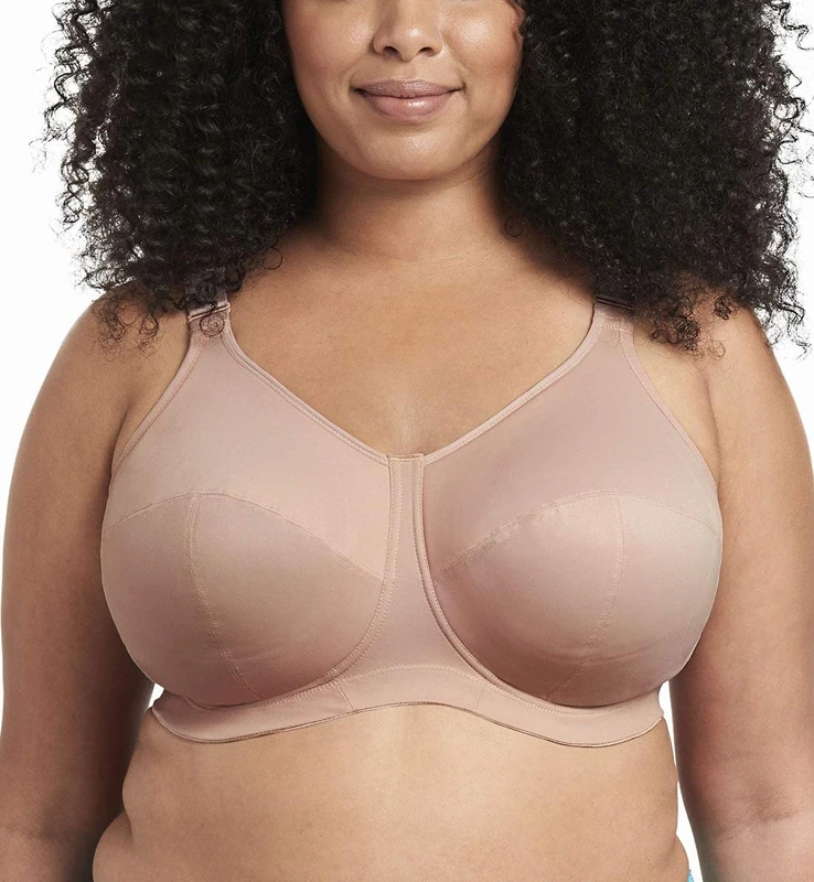 Goddess Women's Plus-Size Celeste Soft Cup Full Coverage Wireless Comfort Bra, Opaque, Fawn, 34J