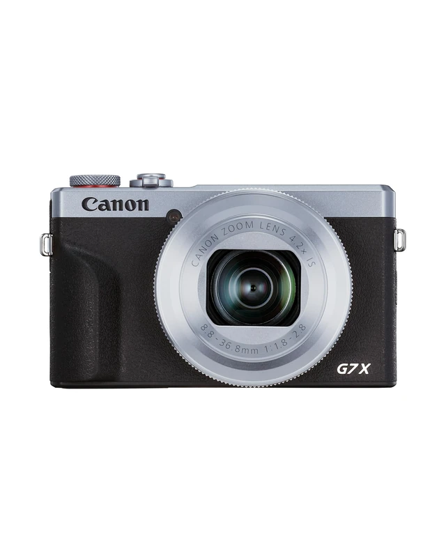 Canon PowerShot G7 X Mark III Compact Digital Camera (Silver) - 20.1 MP, 4K Video, 120p Full HD - Tilt-Up Touch Screen - 24mm, 4.2x Zoom Lens - Mic Input - Bluetooth, Wi-Fi, & USB-C Connectivity