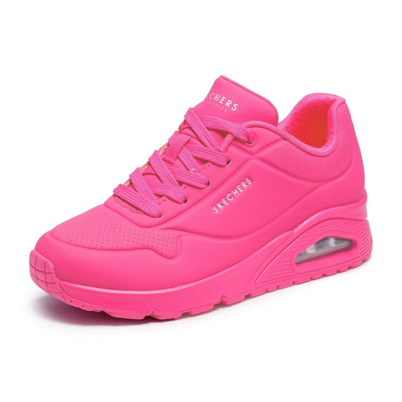 Skechers Women's Uno - Night Shades Trainers, Hot Pink Durabuck, 8 UK