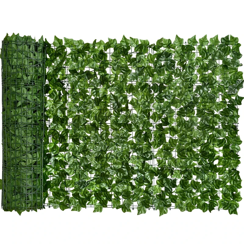 DearHouse Artificial Ivy Privacy Fence Wall Screen, 98.4x59in Artificial Hedges Fence and Faux Ivy Vine Leaf Decoration for Outdoor Garden Decor